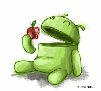 Google Android_Eating_Apple Image